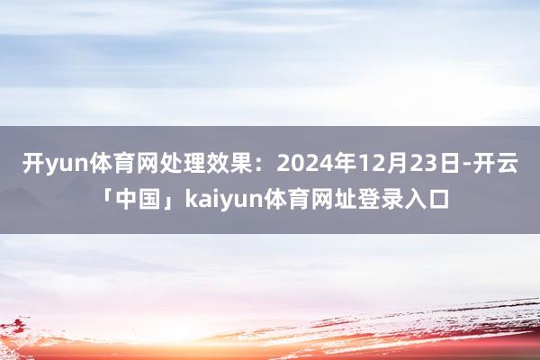 开yun体育网处理效果：2024年12月23日-开云「中国」kaiyun体育网址登录入口