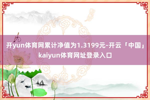 开yun体育网累计净值为1.3199元-开云「中国」kaiyun体育网址登录入口